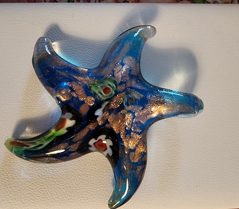 Handblown Starfish Pendent